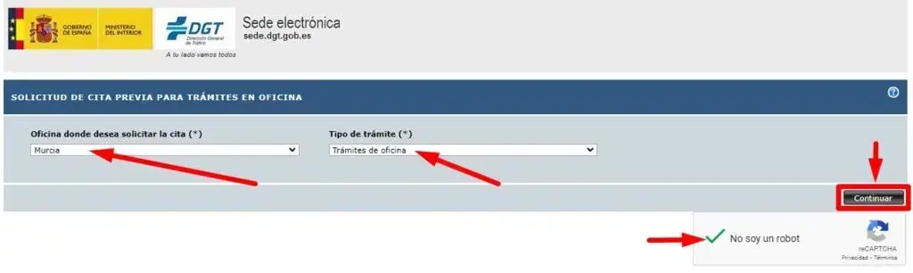 Cita DGT Selecciona tramite Cita DGT Selecciona tramite