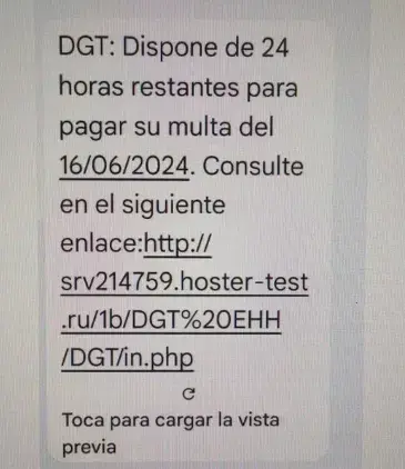URLs fraudulentas de las estafas DGT URLs fraudulentas de las estafas DGT